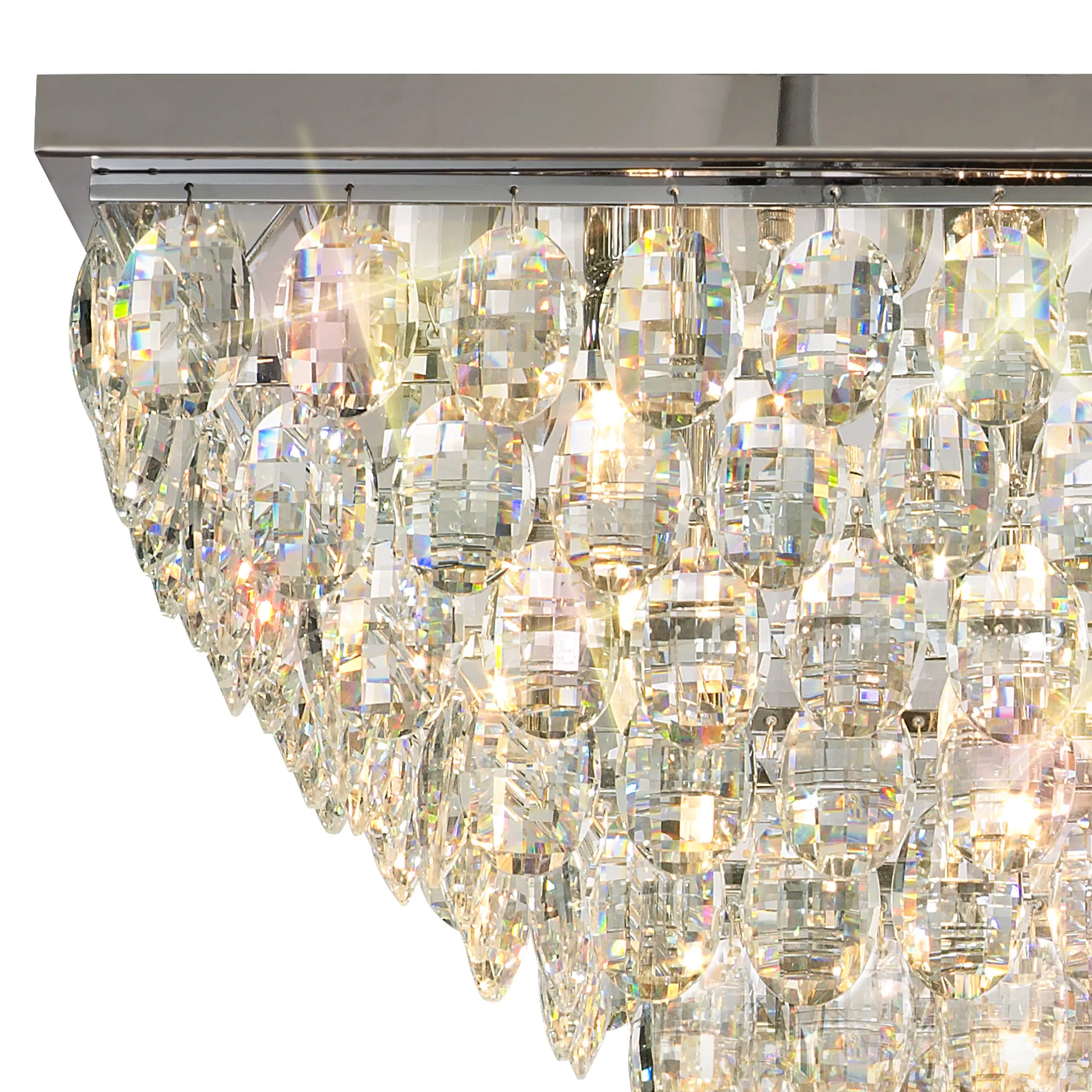Coniston Linear Flush Ceiling 11 Light (21.8kg) Polished Chrome IL32825  Diyas Coniston Polished Chrome